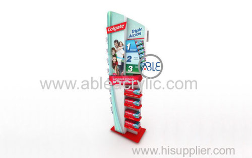 Custom Acrylic Display Rack For Toothbrush And Toothpaste