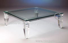 Custom Design Structure Crystal Clear Acrylic Desk Acrylic Furniture