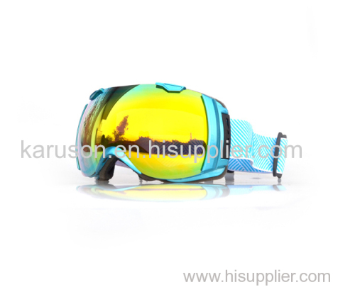 Ski goggles with PC lens protective goggles