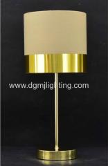 Metallic Gold PVC Banded Table Lamp Brass