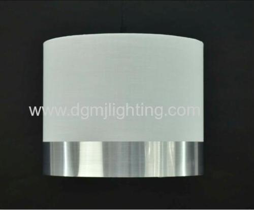 Metallic Silver PVC Banded Cylinder Shade