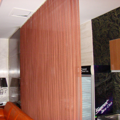 copper metal cascade coil drapery