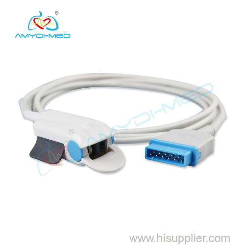 Reusable digital 9pin rectangular silicone wrap ADULT spo2 sensor/probe medical SPO2 SENSOR TPU cable