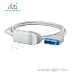 Reusable digital 9pin rectangular silicone wrap ADULT spo2 sensor/probe medical SPO2 SENSOR TPU cable