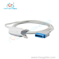 Reusable digital 9pin rectangular silicone wrap ADULT spo2 sensor/probe medical SPO2 SENSOR TPU cable