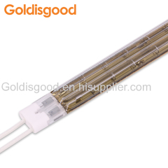 Halogen gold plated double tube halogen heating lamp for Offset drying