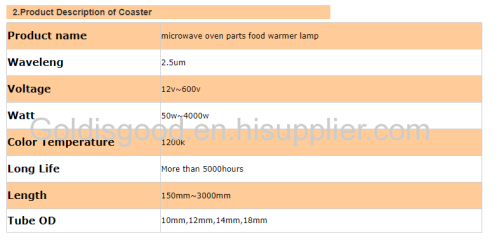 Infrared halogen heating lamp/infrared heating elementing forscreen printing machine drying