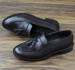 Custom Round Toe Men's Tassel Shoes Genuine Leather Handmade Casual Slip On Loafers with Goodyear Welted