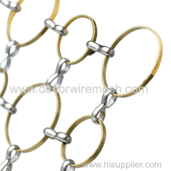 brass ring mesh in golden color