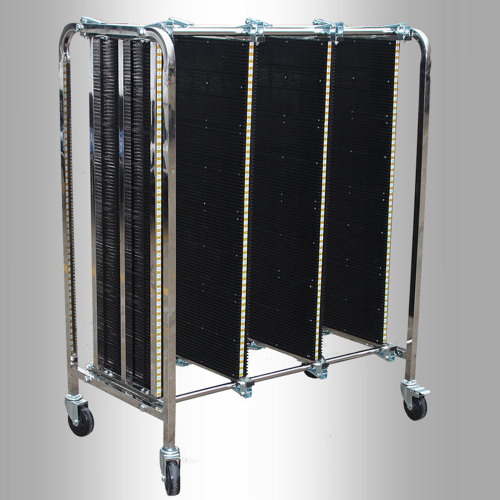 Metal Structure Anti Static Plastic Panel ESD PCB Transport Cart Storage Capacity 300 PCBs Handling Carts Anti-Static