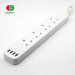 Surge Protector Socket Universal 6 Outlet Power Strip With USB Ports