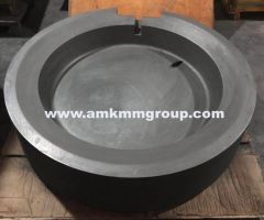 Graphite crucible for smelting metals