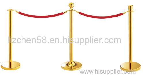 Rope Bollard Queue Stanchion with Cement or Cast Iron Base