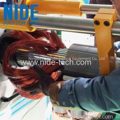 Semi auto medium submersible pump motor stator coil Injection inserting machine