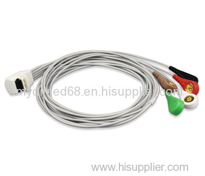 Mortala H3 Holter ECG cable snap AHA 9293-037-50