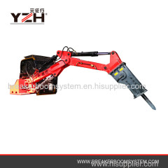 Hydraulic Type Stationary Rock Breaker Boom System For Jaw Crusher