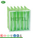 6 Pockets Filter Customized Dust High Holding Capacity Green Single Fabric Non Woven Air Filter