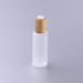 30ml frosted glass bottle with bamboo pump glass cosmetic bottles