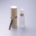 30ml frosted glass bottle with bamboo pump glass cosmetic bottles