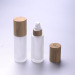 50ml frosted glass bottle with bamboo pump