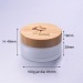 100g frosted glass jar with bamboo cap jars with bamboo lid