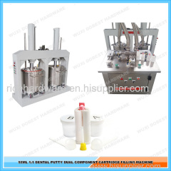 Dual cartridge Filling Machine for Dental Putty impression Silicone Material