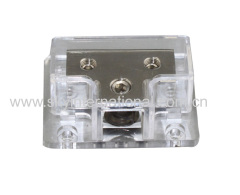 Nickel Plated 1x0Ga In 2x4Ga Out Power distribution Block Car Audio Parts