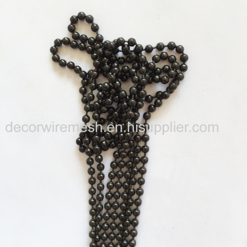 gun metal black metal bead curtain 