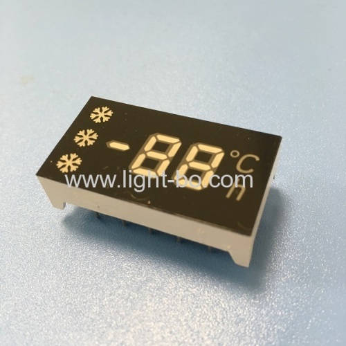 Customized ultra white 7 segment led display common anode for Refrigerator Controller