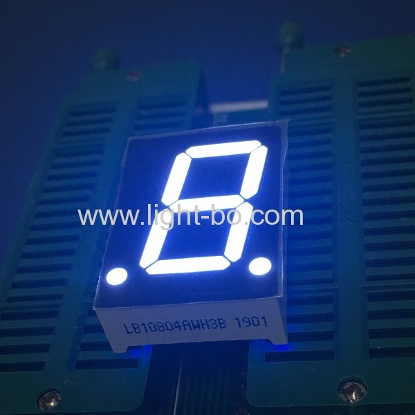 ultra hellweiße gemeinsame Anode 0,8 Zoll einstelliges 7-Segment-LED-Display für Instrumententafel