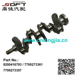 Crankshaft 8200416793 / 7700273361 / 7700273357 For Renault Largus / Clio / Kangoo / K4M / K4J