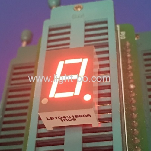 شاشة عرض LED أحادية الرقم مقاس 0.43 بوصة حمراء فائقة السطوع مكونة من 7 قطاعات للوحة العدادات