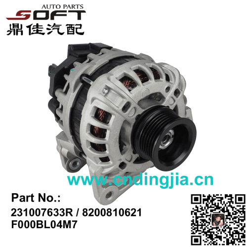 Alternator / 90A 12V 231007633R / 8200810621/ F000BL04M7 For Renault Largus / Logan / K7M / K7J / K4M