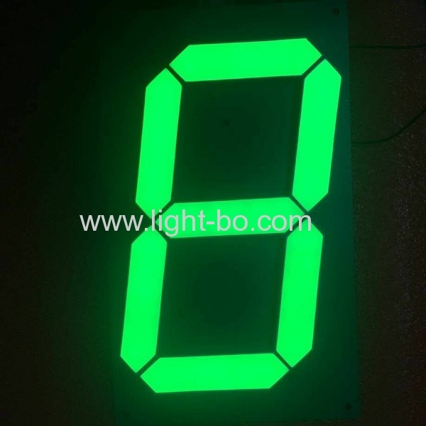 Écran LED 7 segments de grande taille vert pur personnalisé de 7 pouces pour horloge murale