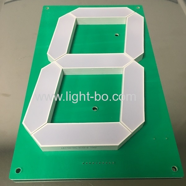 Écran LED 7 segments de grande taille vert pur personnalisé de 7 pouces pour horloge murale