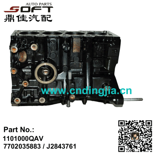 Cylinder Block Assy 1101000QAV / 7702035883 / J2843761 For Renault Kangoo / For Nissan NV200 / K9K