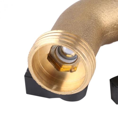 Heavy duty brass 4 way shut off garden hose connector