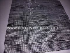 Black woven square glass lamination mesh