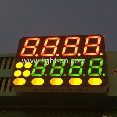 personalizado multicor 8 dígitos 7 segmento led display anodo comum para controlador de temperatura
