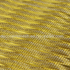 Gold mesh as background for Cabinet /Display case