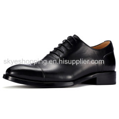 Handmade men height increasing elevator shoes wedding dress shoes genuine leather