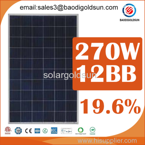 270w 12bb solar panel