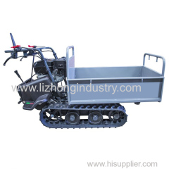 6.5Hp 320Kgs Load Capacity 6+2 Gears Manual Tipping Rubber Track Mini Transporter