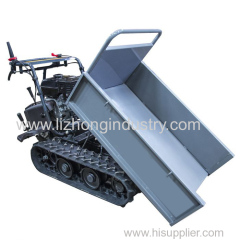 6.5Hp 320Kgs Load Capacity 6+2 Gears Manual Tipping Rubber Track Mini Transporter