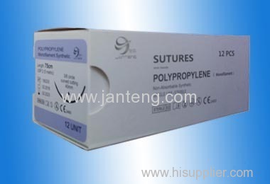 Non absorbable monofilament plypropylene suture