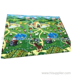 1.5cm thick OEM customized baby care PU foam baby play mat