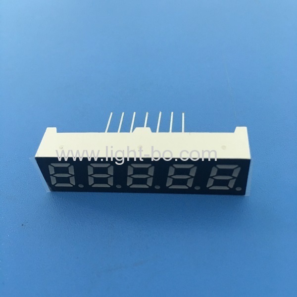 anodo comune con display a led a 7 segmenti super rosso da 7 mm a 5 cifre per regolatore di temperatura