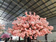 Pink flowers artificial cherry blossom trees plastic trees for wedding or garden decoration