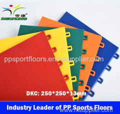 Interlock PP Sport Floor Football Court Floor Resilient Sport Tiles