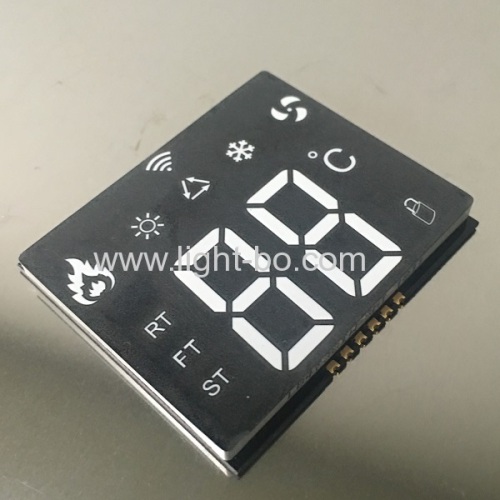 Ultra thin Custom design ultra white SMD led display common anode for temperature controller